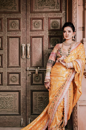 Home royal banarasi silk saree