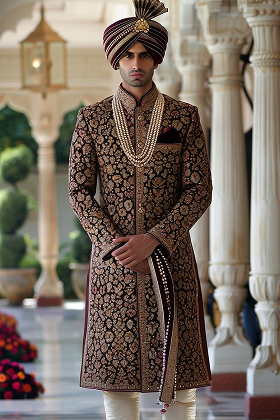 Home regal wedding sherwani